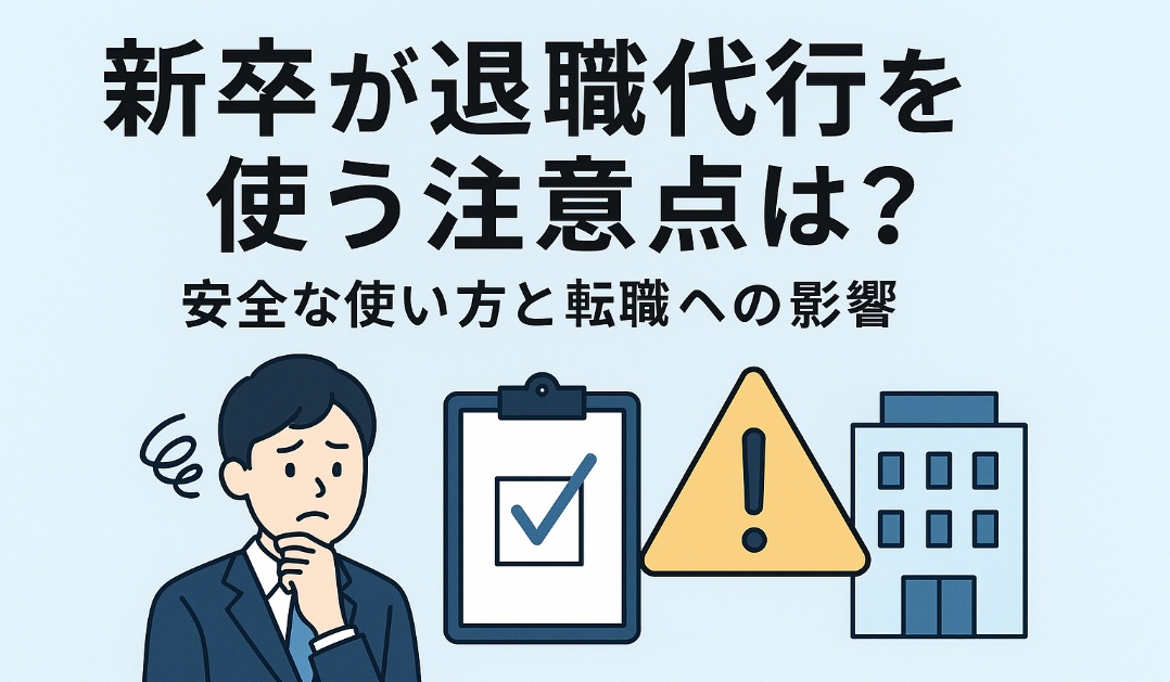 新卒が退職代行を使う注意点は？安全な使い方と転職への影響