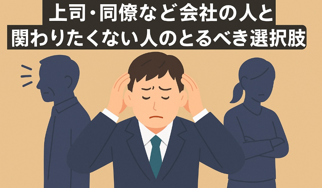 上司・同僚など会社の人と関わりたくない人のとるべき選択肢