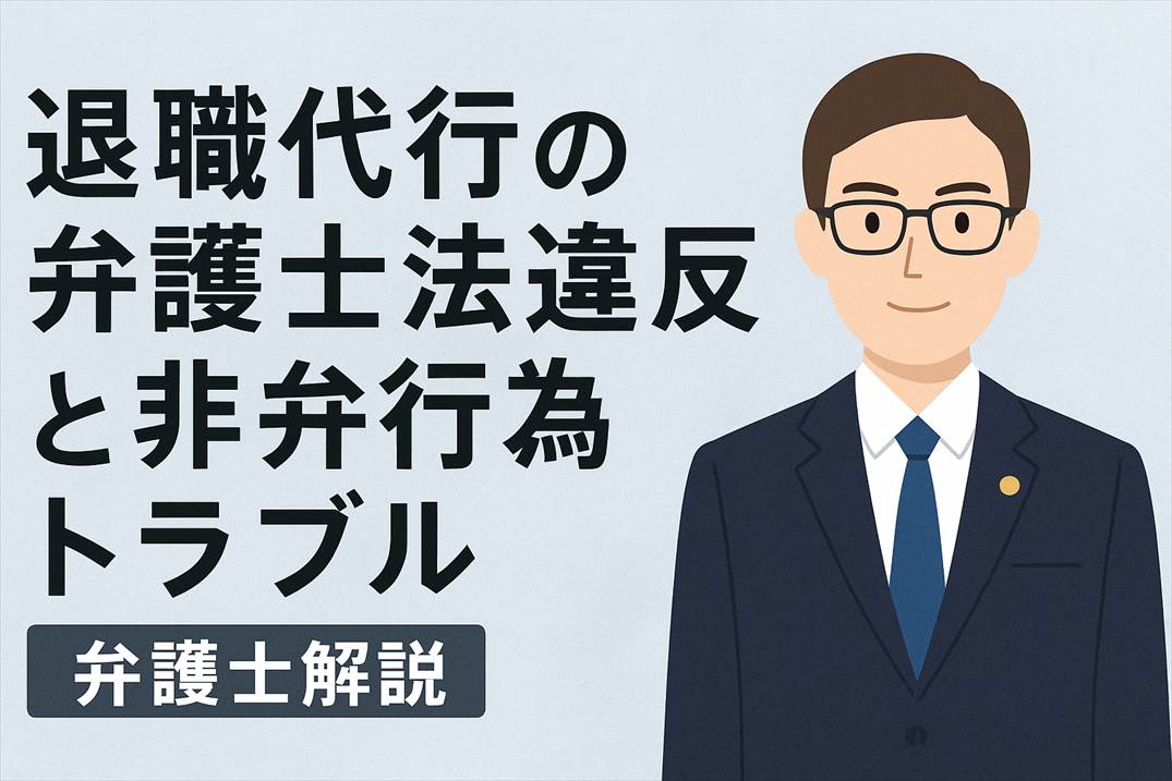 退職代行の弁護士法違反と非弁行為トラブル。【弁護士解説】