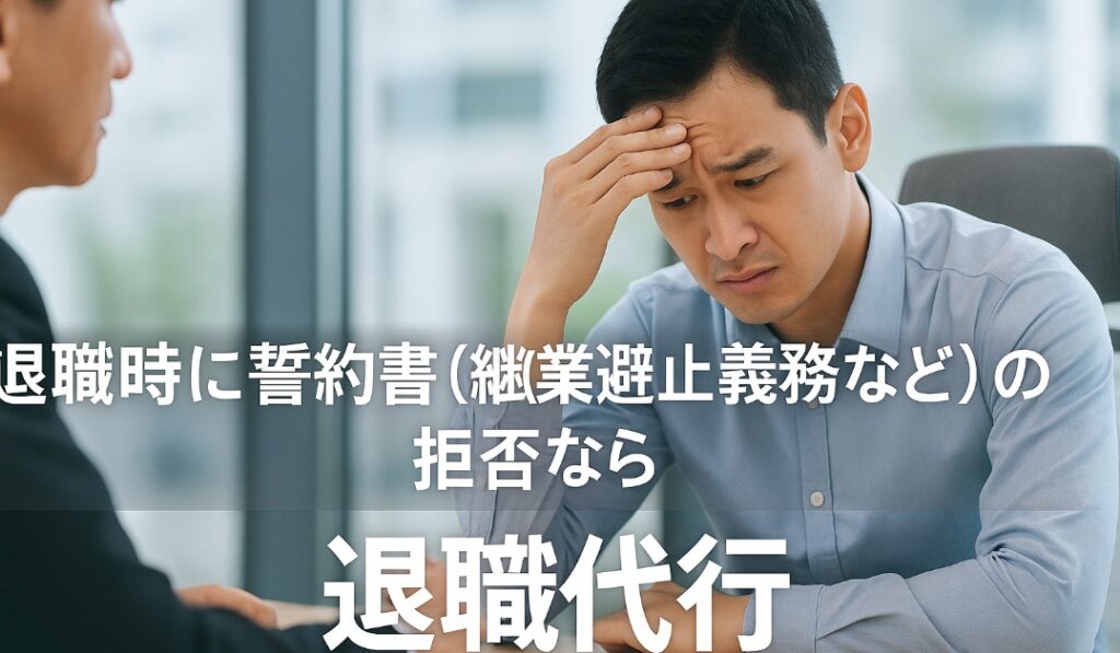 退職時に誓約書（競業避止義務など）の拒否なら退職代行