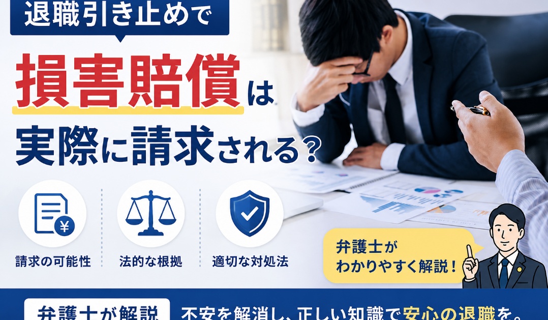 退職引き止めで損害賠償は実際に請求される？弁護士が解説