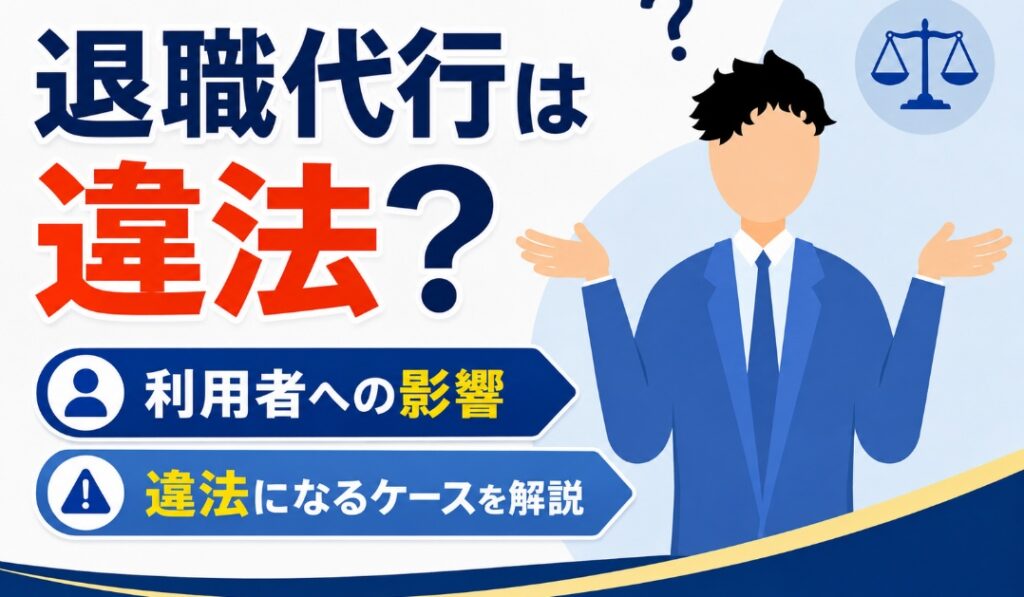 退職代行は違法？利用者への影響と違法になるケースを解説